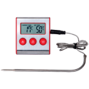 Oven thermometer with wired probe