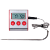 Oven thermometer with wired probe