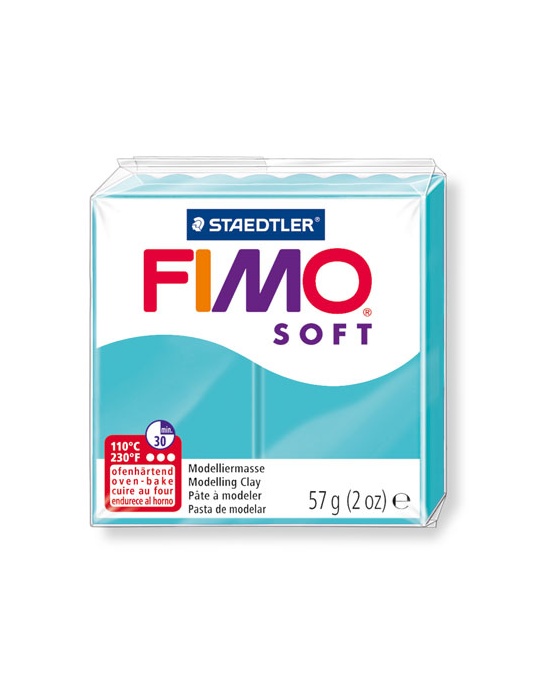 Fimo Soft Basisfarbe 57g Eiskristallblau 