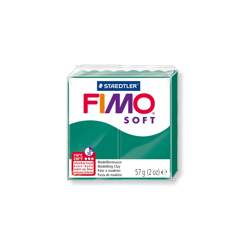 FIMO Soft Serie Polymer Clay, Black, Nr. 9, 57g 2oz, Oven