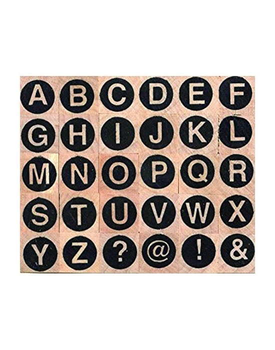 Tampons Alphabet sans serif majuscules