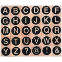 Tampons Alphabet sans serif majuscules