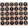 Alphabet sans serif Uppercase letters stamps