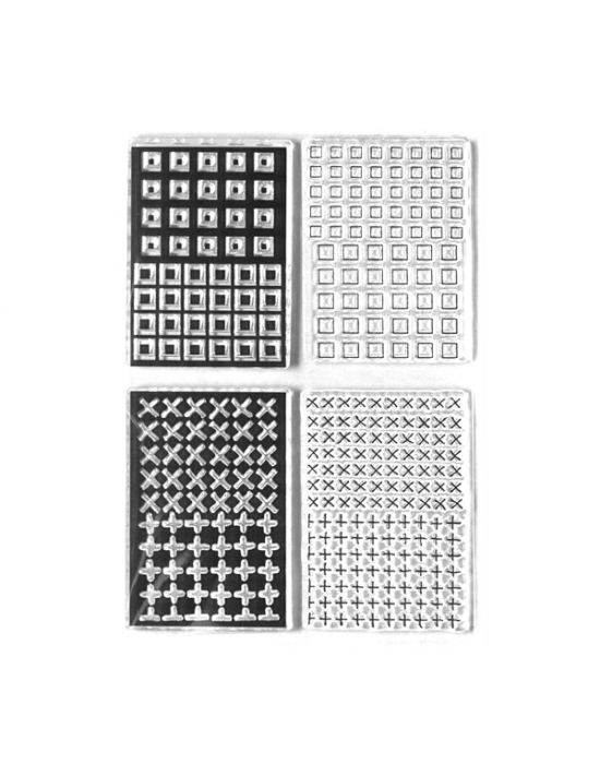 M. Muir texture stamps Squares & Crosses