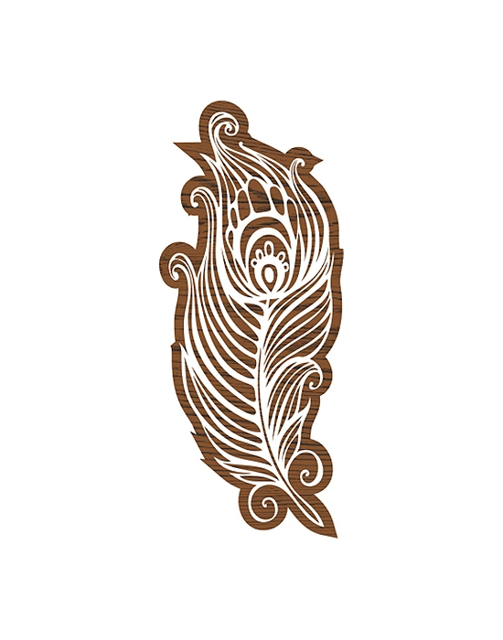 Feather medium batik stamp