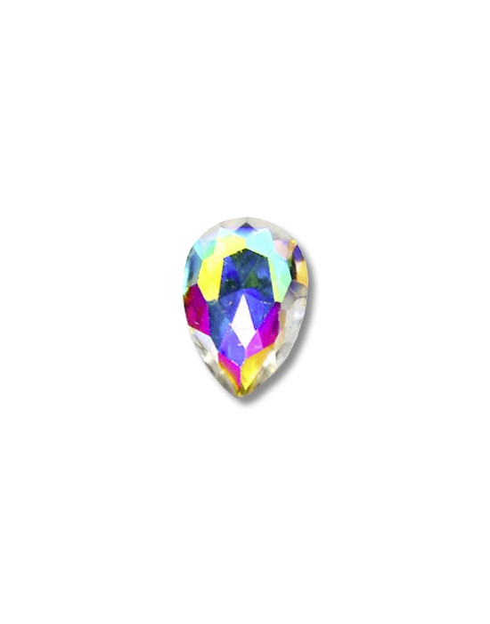 5 Multicolor Iridescent drop mini jewels