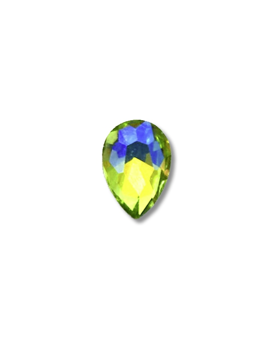 5 Yellow green drop mini jewels