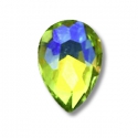 5 Yellow green drop mini jewels