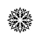 Snowflake Wood stamp 3 x 3 cm