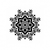 Snowflake 2 Wood stamp 3 x 3 cm