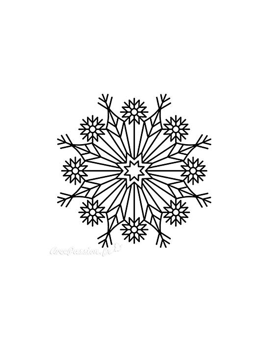 Big Snowflake wood stamp 5 x 5 cm
