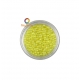 Yellow iridescent round micro glass beads