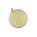 Champagne iridescent round micro glass beads