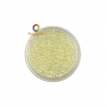 Lilac iridescent round micro glass beads
