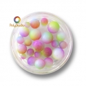 Perles rondes dégradées Multicolores Pastel