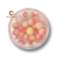 Color gradient round beads Pink Yellow White
