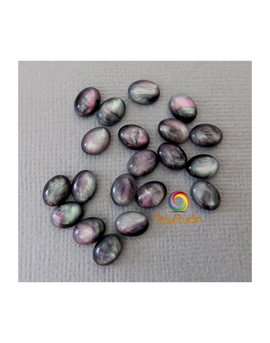 Mother of pearl half oval beads