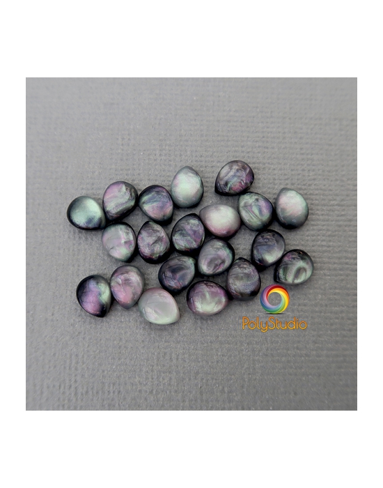 Mother of pearl half round beads