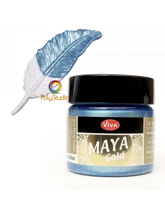 Peinture Maya Gold Bleu glacier