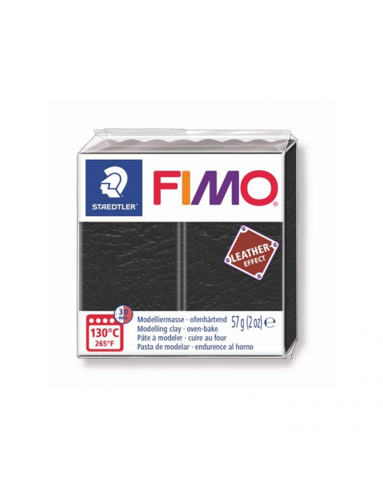 FIMO Cuir 57 g Noir N° 909