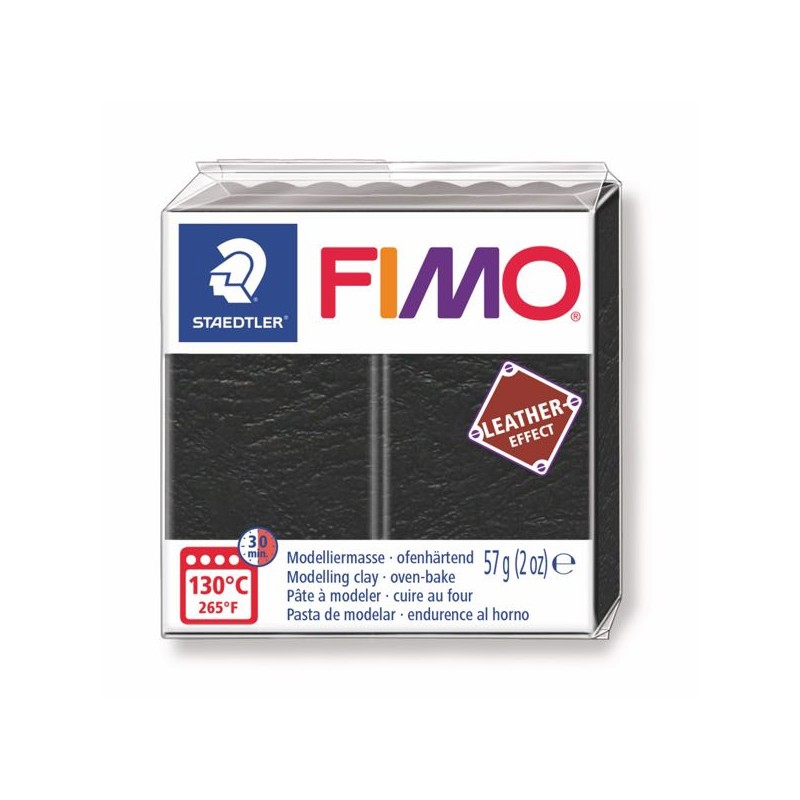 Staedtler Fimo Leather Effect Polymer Clay 2oz-Black