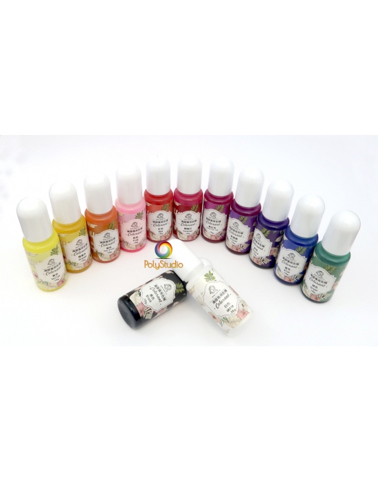 Set 13 colorants pour résine UV semi-opaques