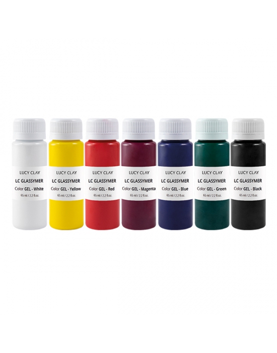 LC Glassymer Set de 7 gel couleur 65 ml