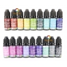 18 opaque colored UV resin bottles set