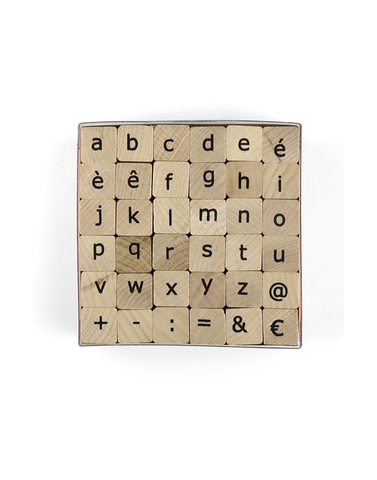 Tampons Alphabet minuscules sans serif